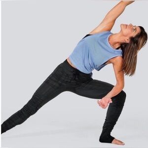 AGOGIE Wearable Resistance +20 Women's Black Ruched Yoga Athletic Pants XL